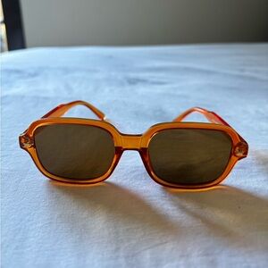 Urban Outfitters Orange Translucent Square Frame Retro/Vintage Style Sunglasses